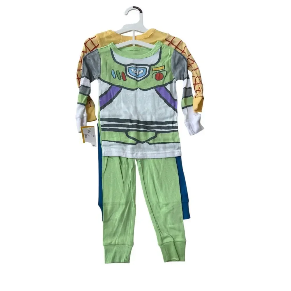 Toddler Boys 2T 4pc Snug Fit Toy Story Buzz & Woody Cotton Pajama Set - Picture 3 of 6